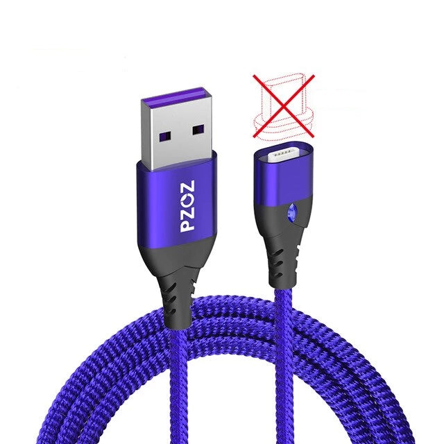 cable-de-recharge-magnétique-aimanté-noir-et-bleu-sans-plug