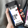 Coque étiquette de voyage avion Paris pour iPhone