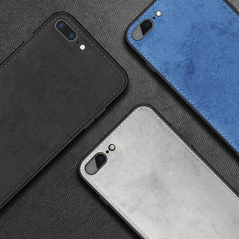 Coque design Jean pour iPhone noir gris bleu