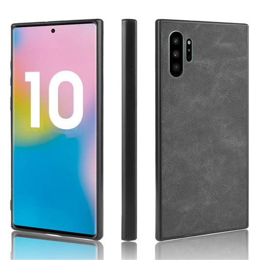 Coque design cuir noir pour Galaxy Note 10/Note 10 Plus