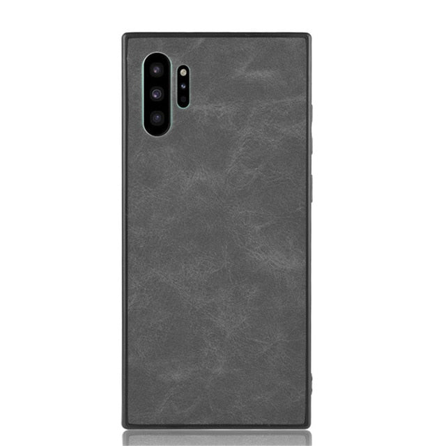 Coque design cuir noir pour Galaxy Note 10/Note 10 Plus