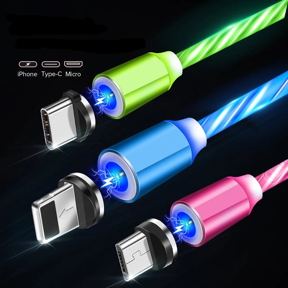 cable-plug-de-recharge-magnétique-aimanté-flux-lumineux-vert-bleu-rose-lightning-micro-usb-usb-c
