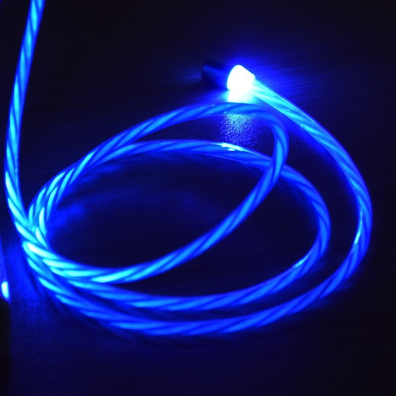 Câble de recharge à plug magnétique 1m avec flux lumineux