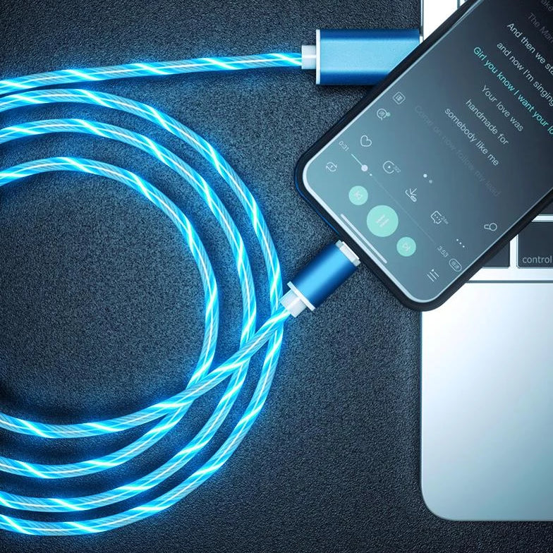 cable-plug-de-recharge-magnétique-aimanté-flux-lumineux-bleu-lightning-micro-usb-usb-c
