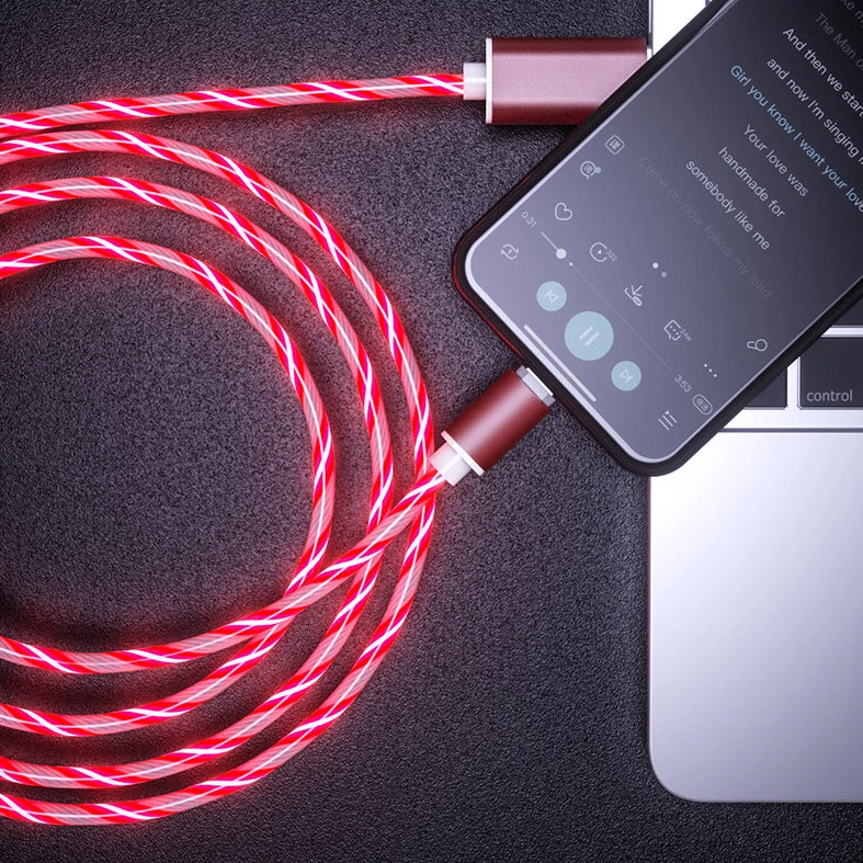 cable-plug-de-recharge-magnétique-aimanté-flux-lumineux-rose-lightning-micro-usb-usb-c