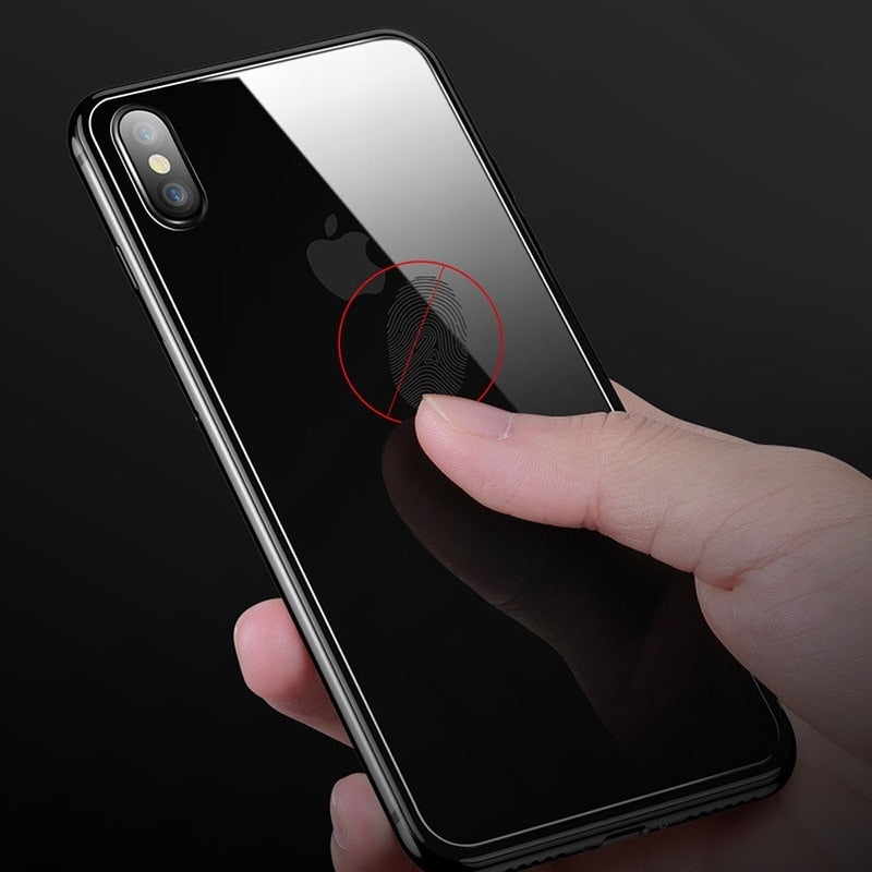 Film de protection avant et arrière en verre trempé pour iPhone