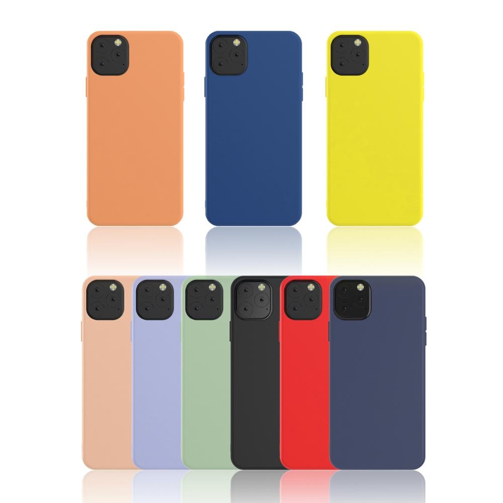 Coque en silicone coloré pour iPhone 11