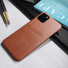 Coque coloré design cuir pour iPhone 11
