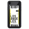 Coque étiquette de voyage avion Los Angeles pour iPhone