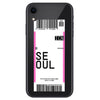 Coque étiquette de voyage avion Séoul pour iPhone