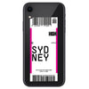 Coque étiquette de voyage avion Sydney pour iPhone