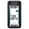 Coque étiquette de voyage avion Toronto pour iPhone