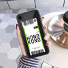 Coque étiquette de voyage avion Hong Kong pour iPhone