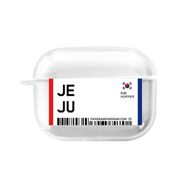 Coque étiquette de voyage avion pour Airpods