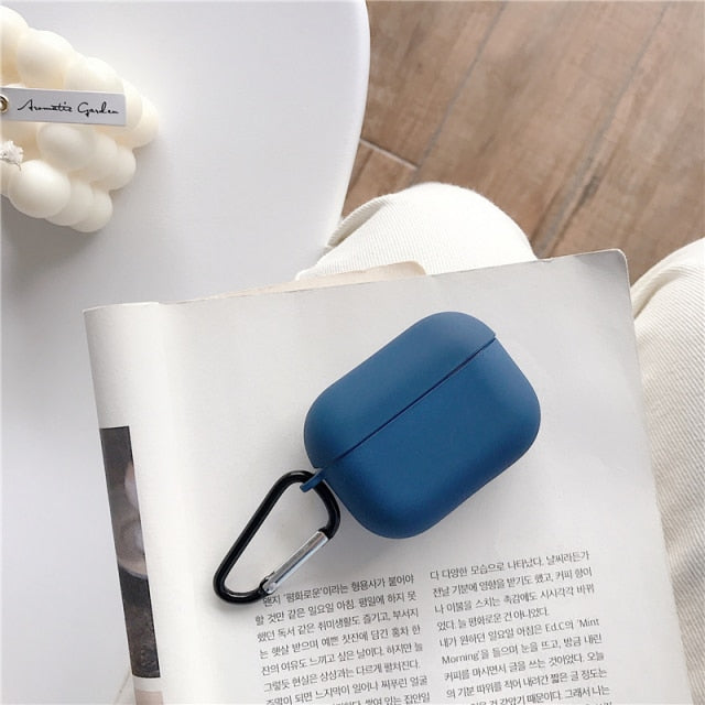 Coque en silicone avec mousqueton pour Airpods