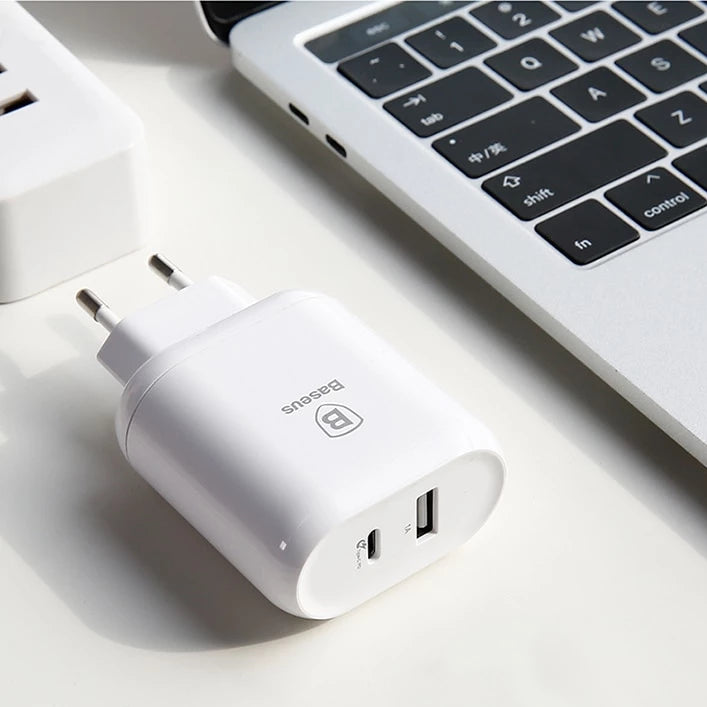 Chargeur rapide USB Type-C PD avec câble USB Type-C vers Lightning
