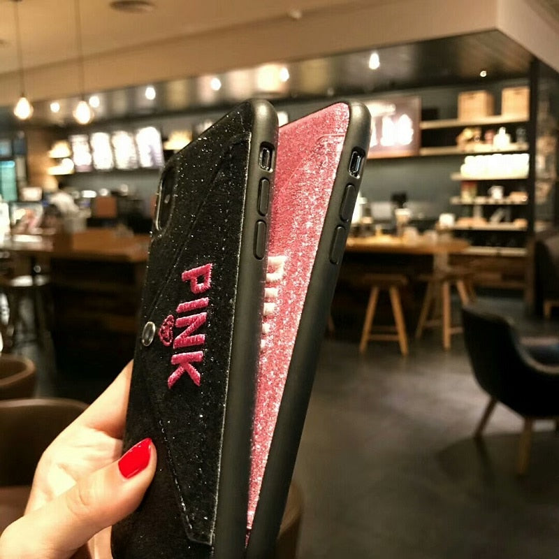 Coque avec pochette pour iPhone
