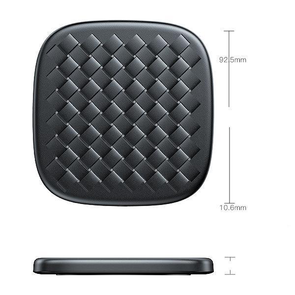 Chargeur Qi sans fil noir design fin pour smartphone