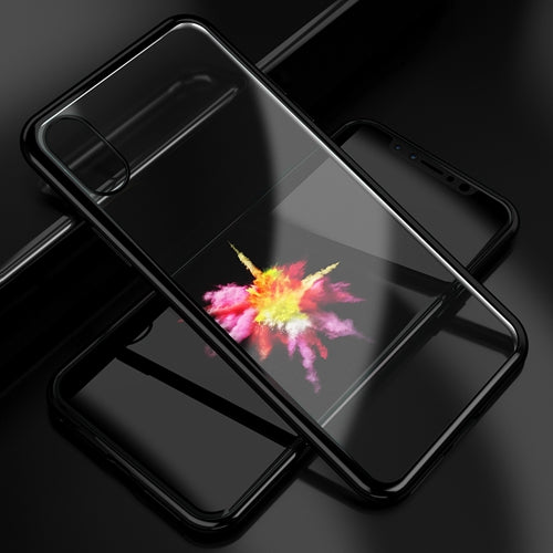 Coque transparente à contours colorés pour iPhone X