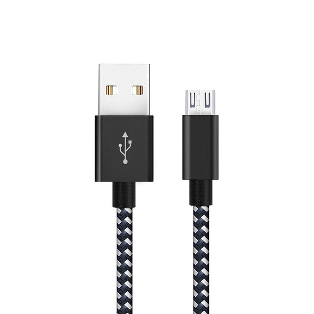 cable-de-recharge-rapide-tressé-USB-vers-micro-usb-noir-et-blanc