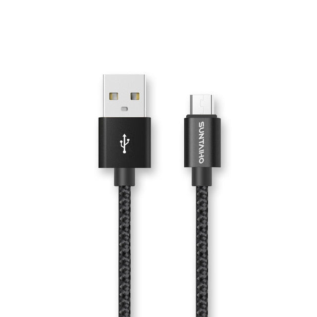 cable-de-recharge-rapide-tressé-USB-vers-micro-usb-noir