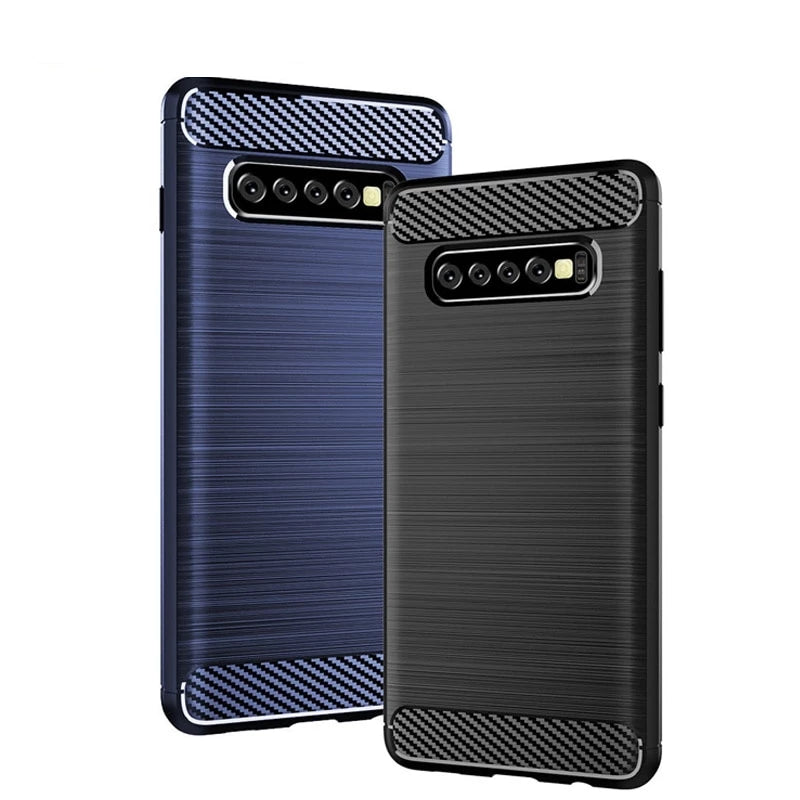 Coque design métal et carbone pour Galaxy S10