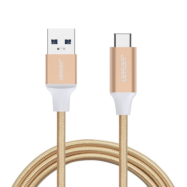 cable-de-recharge-rapide-tressé-USB-3-0-vers-USB-C-or
